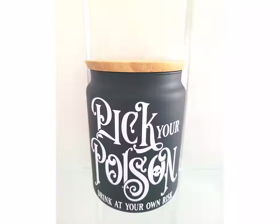 Thumbnail: Pick Your Poison Black Glass Storage Jar