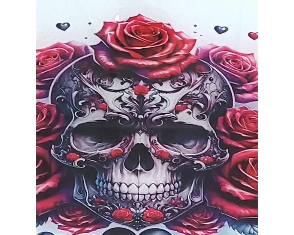Thumbnail: Gothic Skull & Roses Glass Chopping Board – Witchy Kitchen Accessory