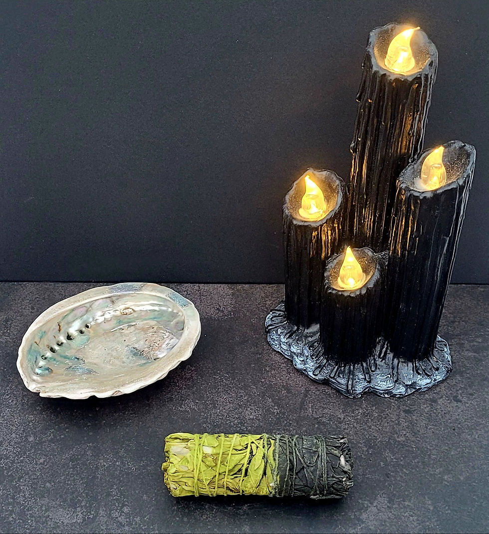 Thumbnail: Reversible Sage Smudge Stick Attract Money – green and black sage bundle for prosperity rituals