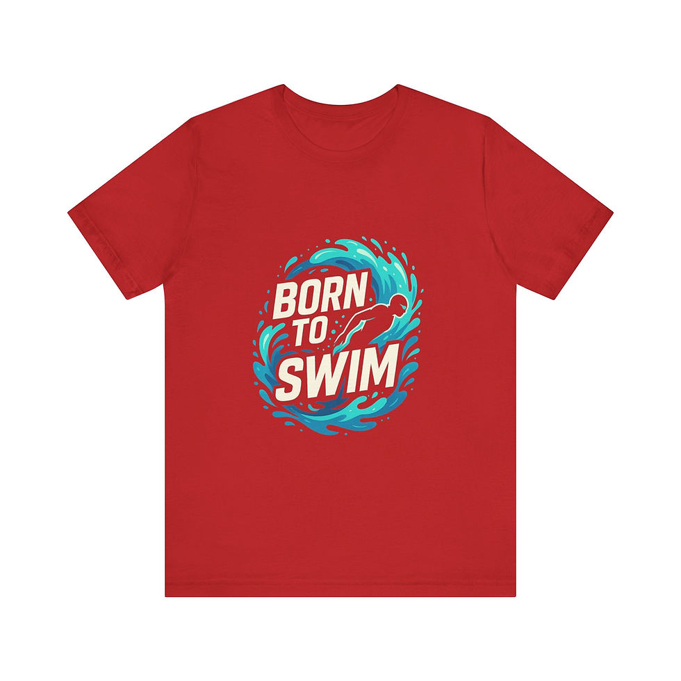 Thumbnail: Born to Swim Shirt | Swim Enthusiast Gift, Casual Wear, Active Lifestyle Shirt