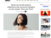 EARMILK - Music duo Anaté explore addictions and recurrent mistakes on new single “One Last Time"