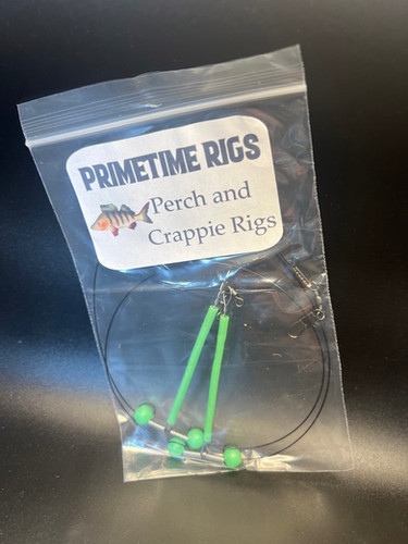 Primetime Rigs Heavy Duty Perch Rigs Glow Green 100 Lb Rated | Reel ...