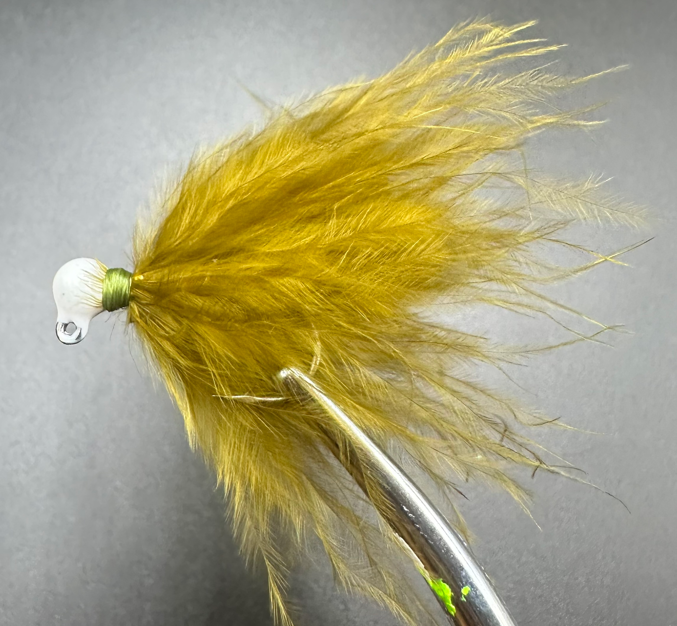 Olive Burger  1/32 oz Maribou Steelhead Jig  #4 Hook