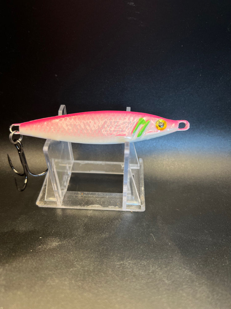 Shrimp Bizkit 2 oz Salmon Jigging Spoon 4x strong Nova Tackle Trebble Hook