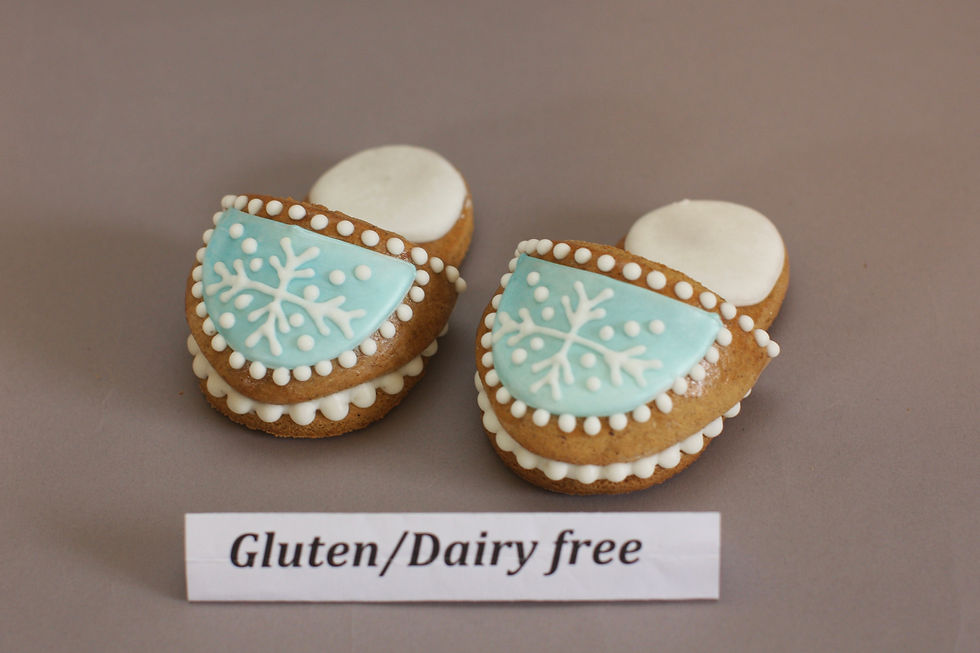 Snowflake slippers (gluten/dairy free)