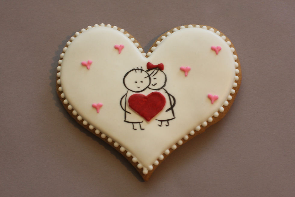 'In love' heart 5" (white)