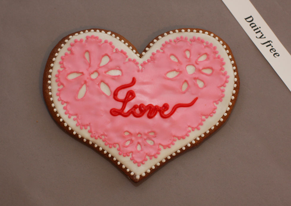 Lacy heart (dairy free)