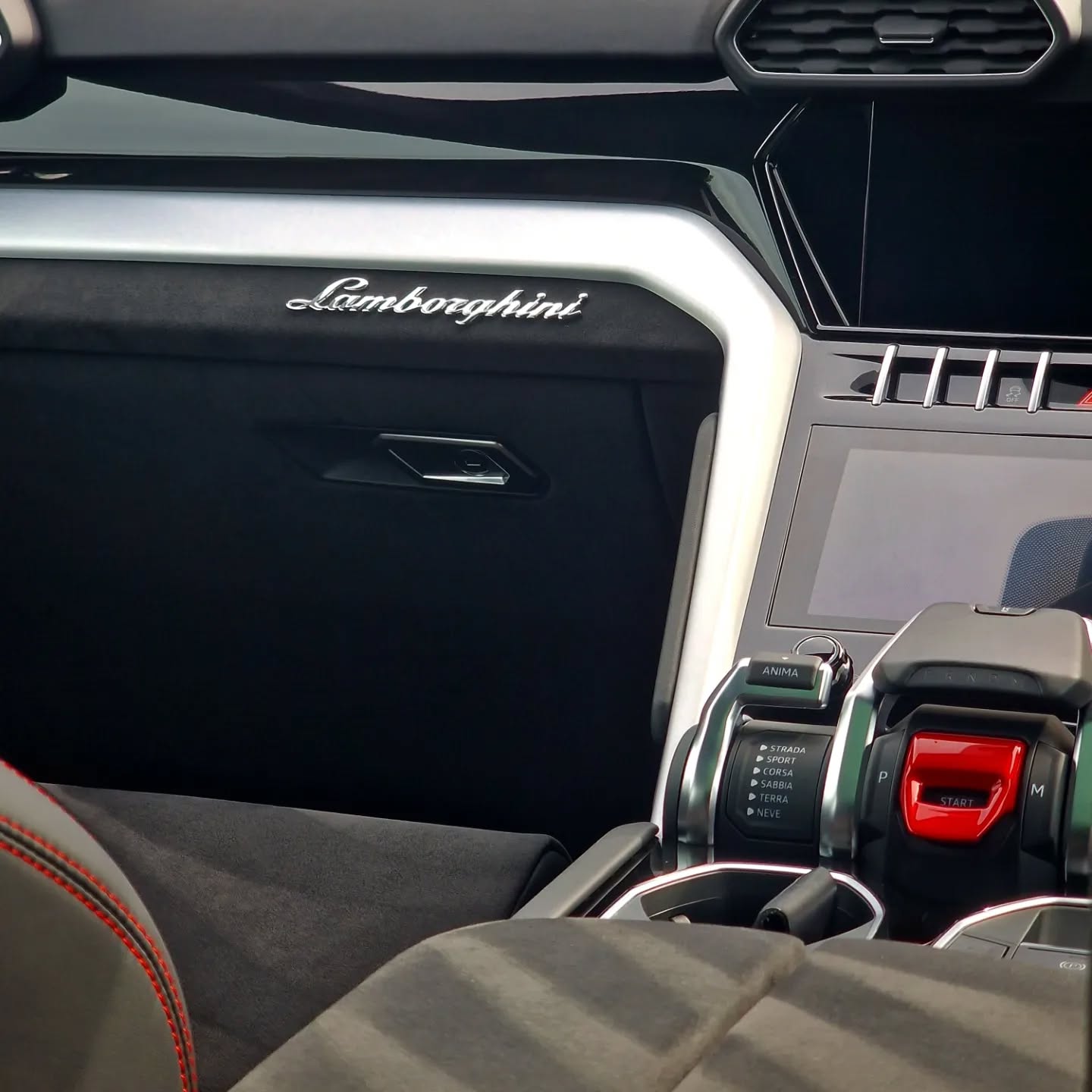 Lamborghini Urus interior detail; luxury SUV