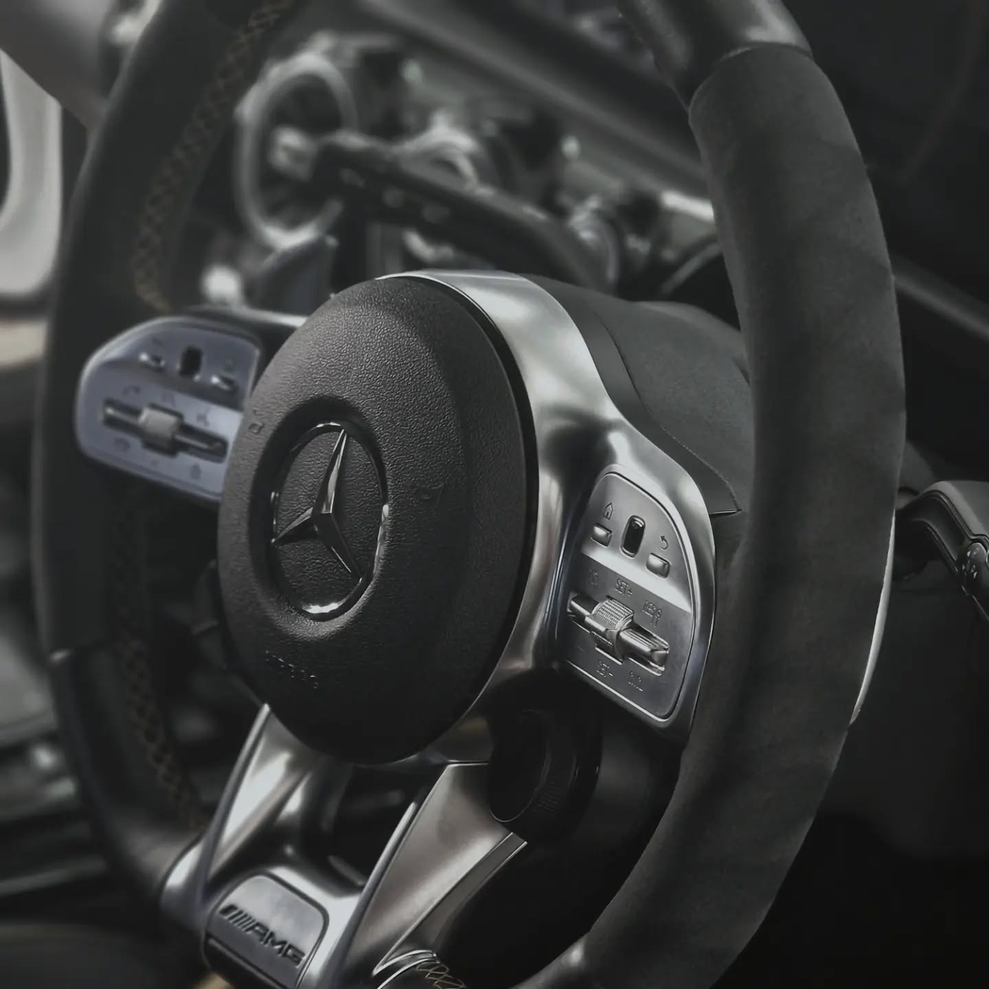 Mercedes-Benz steering wheel, Alcantara, Procar Detailing Ltd.