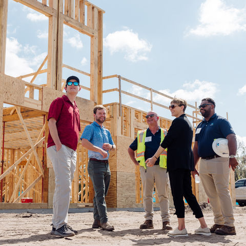 Tampa construction industry networking event outdoors