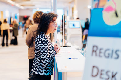 Tampa convention registration desk corporate event