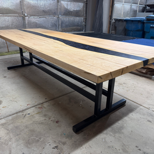 Live Edge Epoxy  Dining Table | Maple | AgainstTheGrain