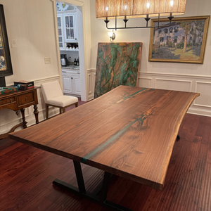 Live Edge Walnut Dining Table | AgainstTheGrain | Noblesville, IN