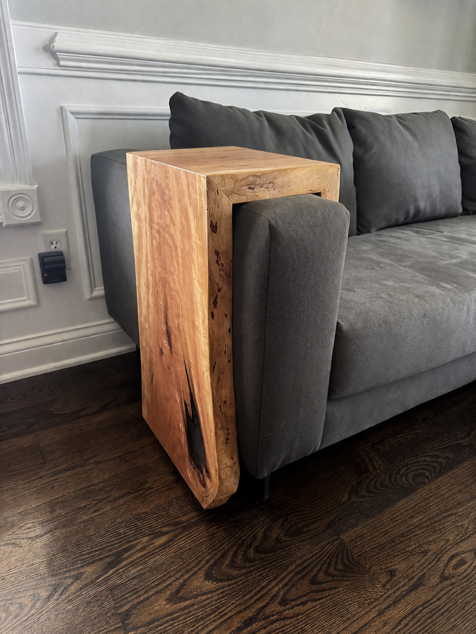 Armrest Table | Cherry Live Edge | AgainstTheGrain | Noblesville, IN