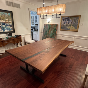 Live Edge Walnut Dining Table | AgainstTheGrain | Noblesville, IN