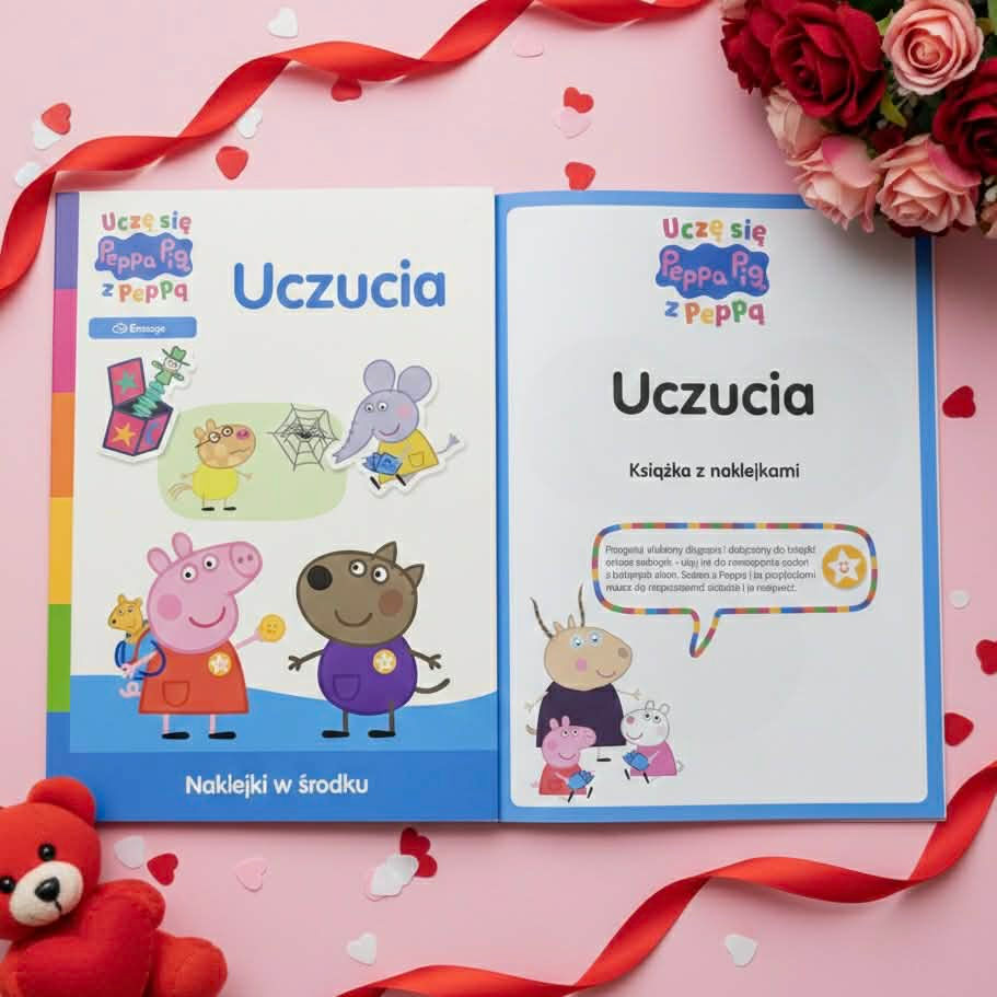 Thumbnail: Polish Peppa Pig emotions book with interactive activities and stickers