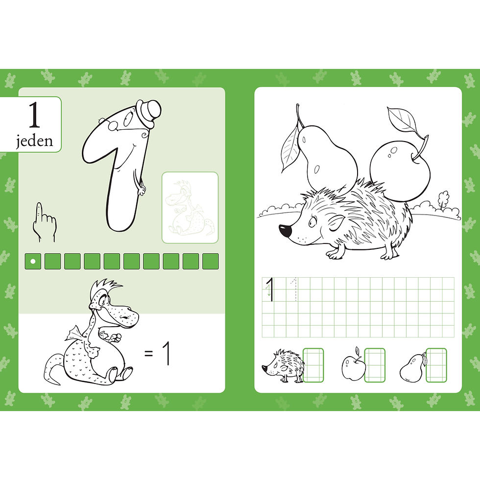 Thumbnail: Learn numbers Polish kids book stickers