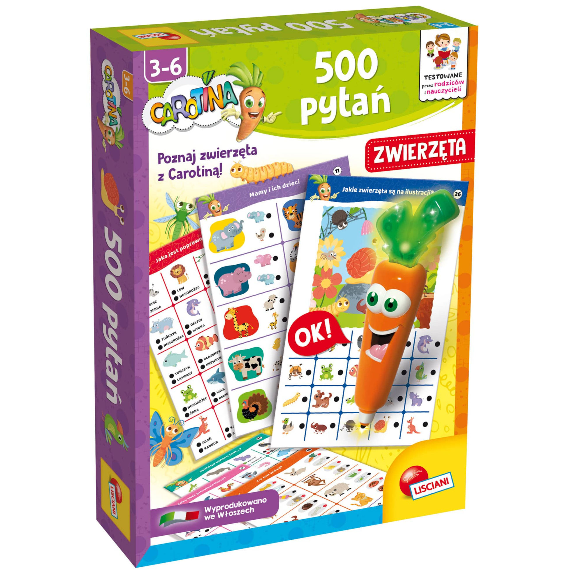 Carotina interactive educational game 500 questions animals box front