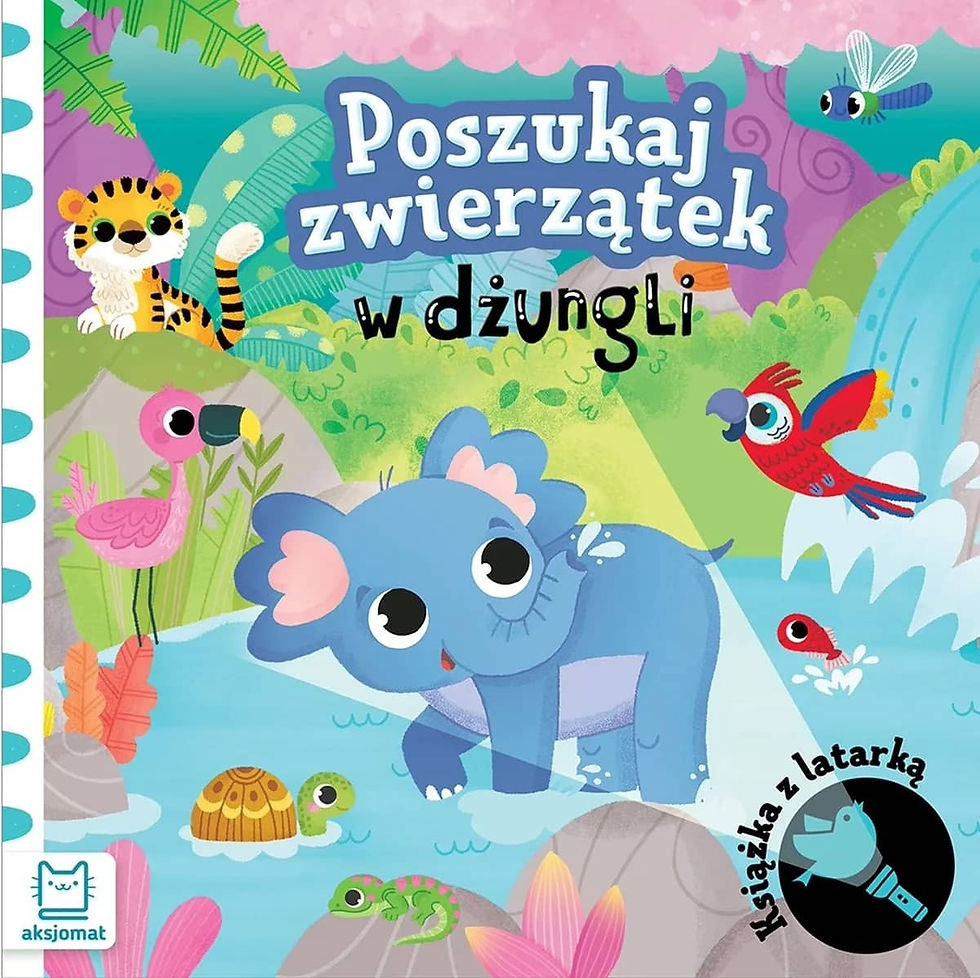 Poszukaj zwierzątek w dżungli - Książka z latarką