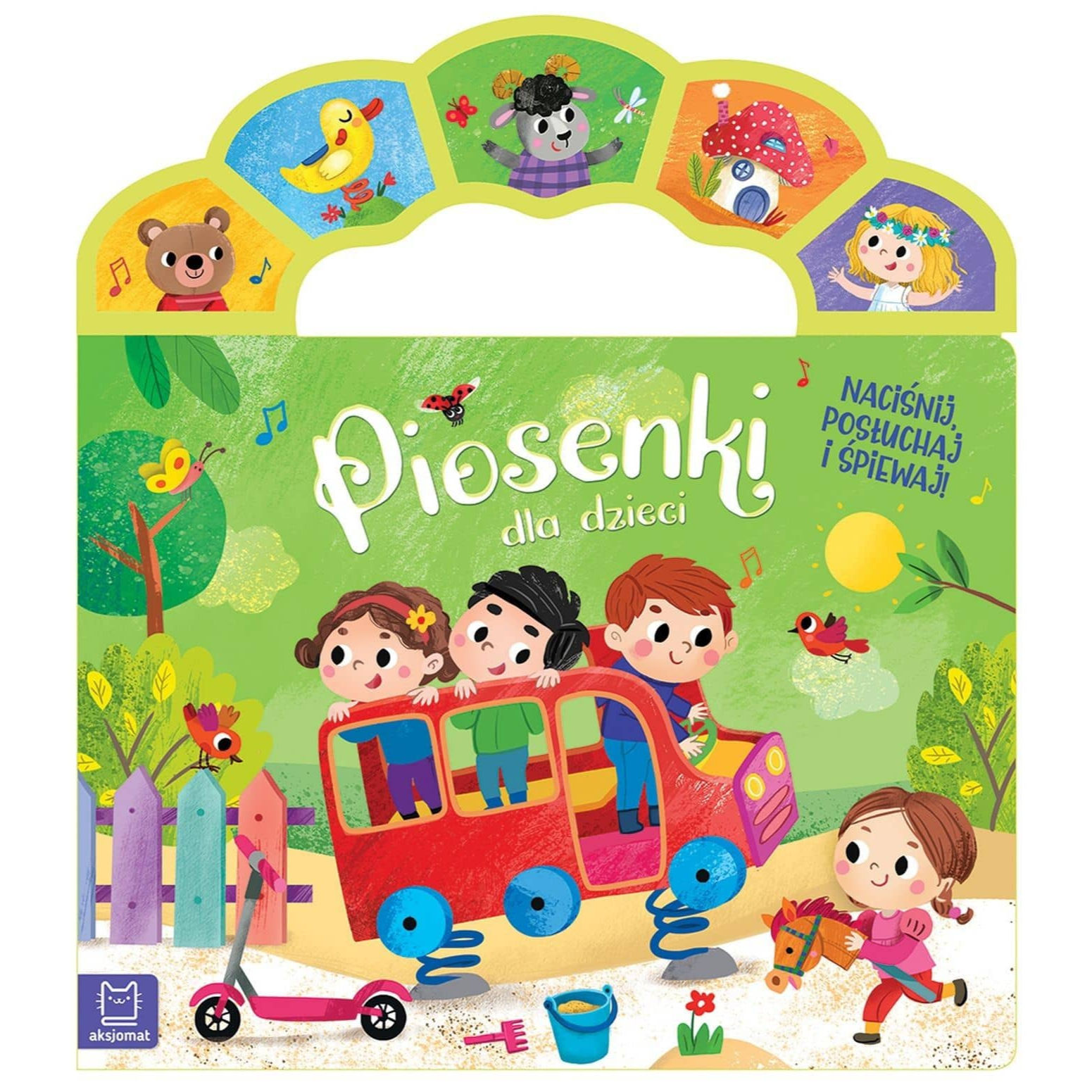 Piosenki dla dzieci – Polish sound book with music buttons – front cover