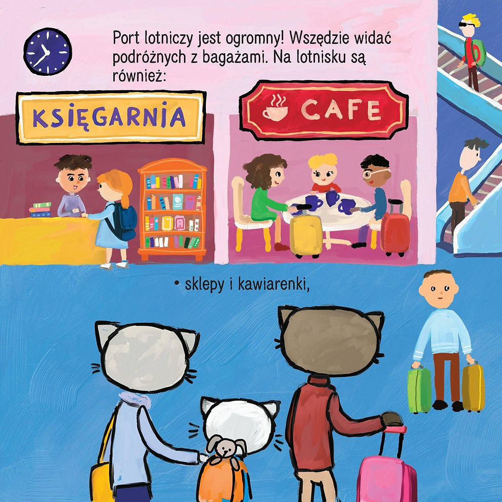 Thumbnail: Polish kids book flying airport USA