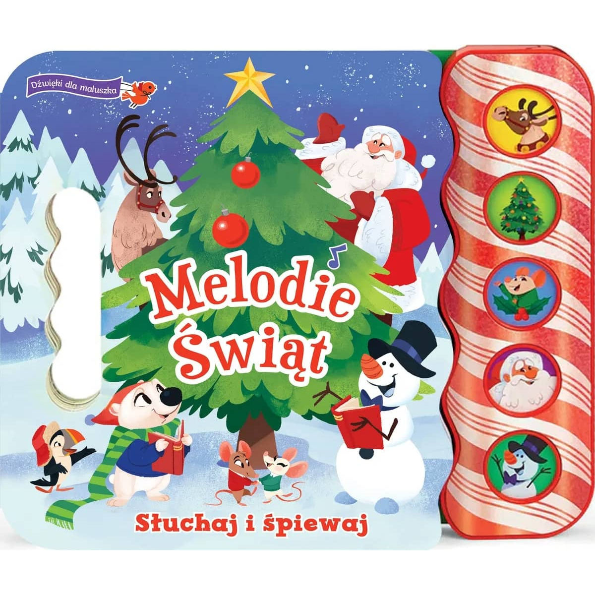Polish sound book Melodie Świąt – interactive Christmas melodies book with festive music for kids