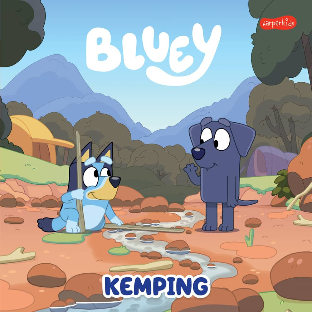 Bluey kemping camping early reader Polish book USA