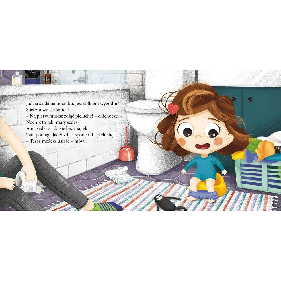 Thumbnail: Jadzia Pętelka potty routine – educational Polish children’s book pages