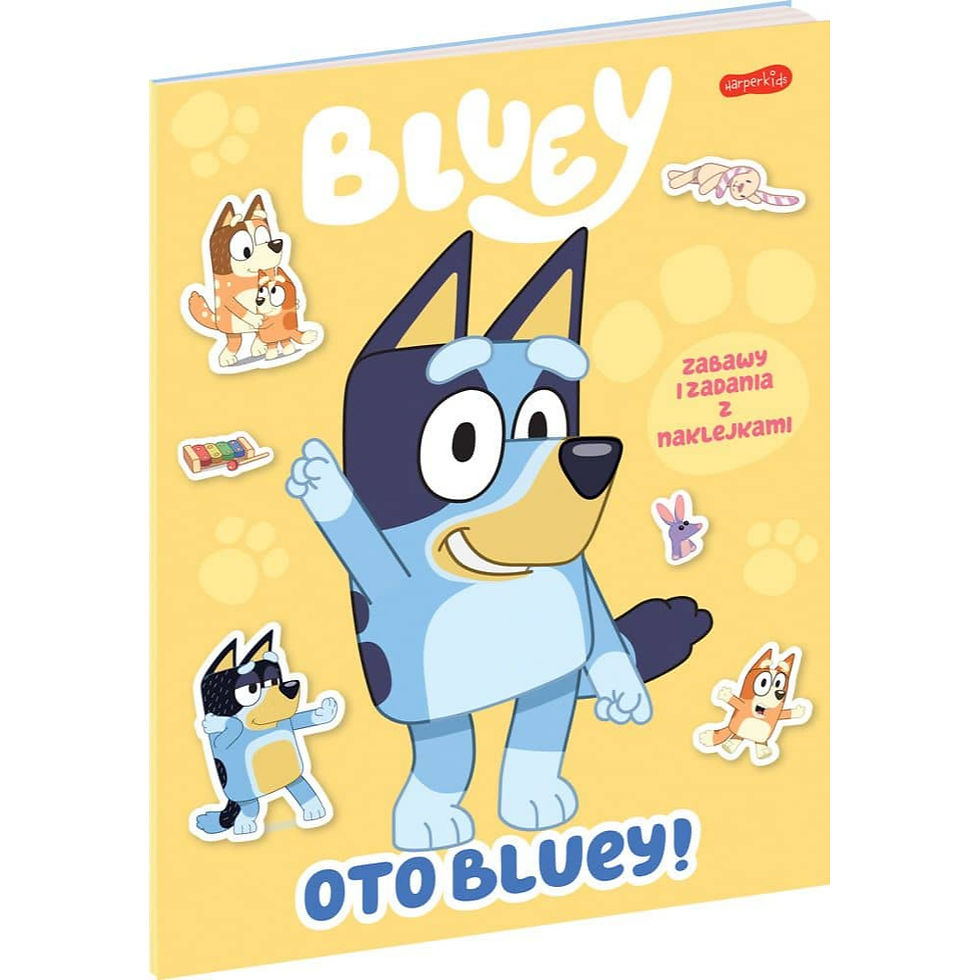 Bluey zabawy i zadania naklejki książka dzieci