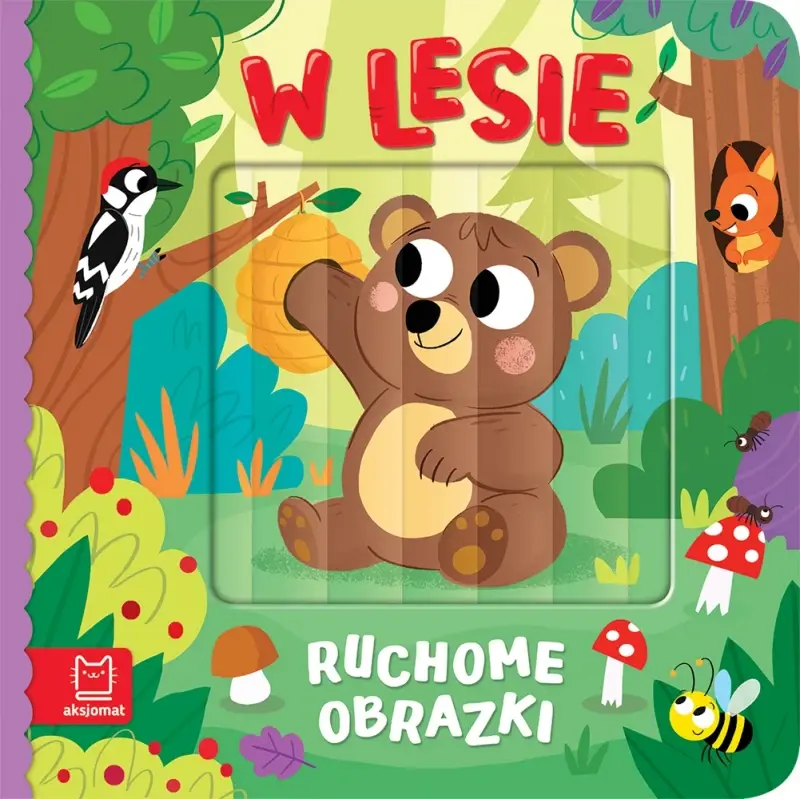 Ruchome obrazki W lesie Polish interactive board book cover