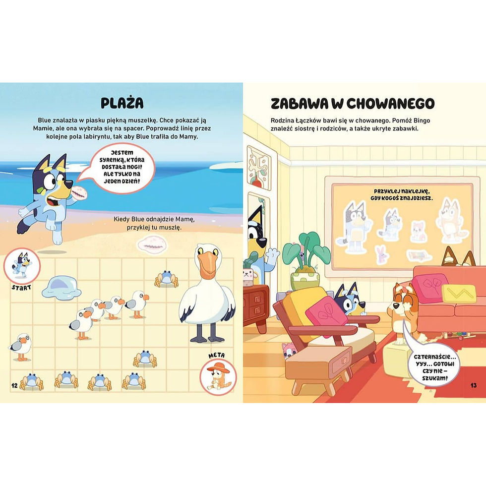 Thumbnail: Polish Bluey activity book reusable stickers