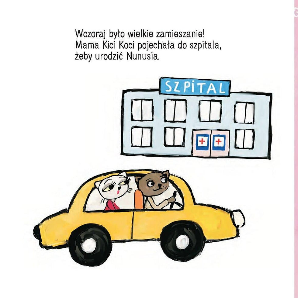 Polish children book new sibling Kicia Kocia