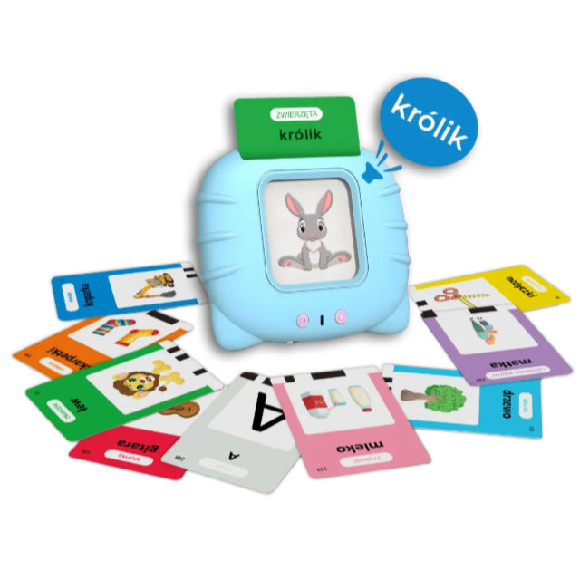Thumbnail: Child learning with Armodini flash card reader – Nauka polsko-angielska dla dzieci
