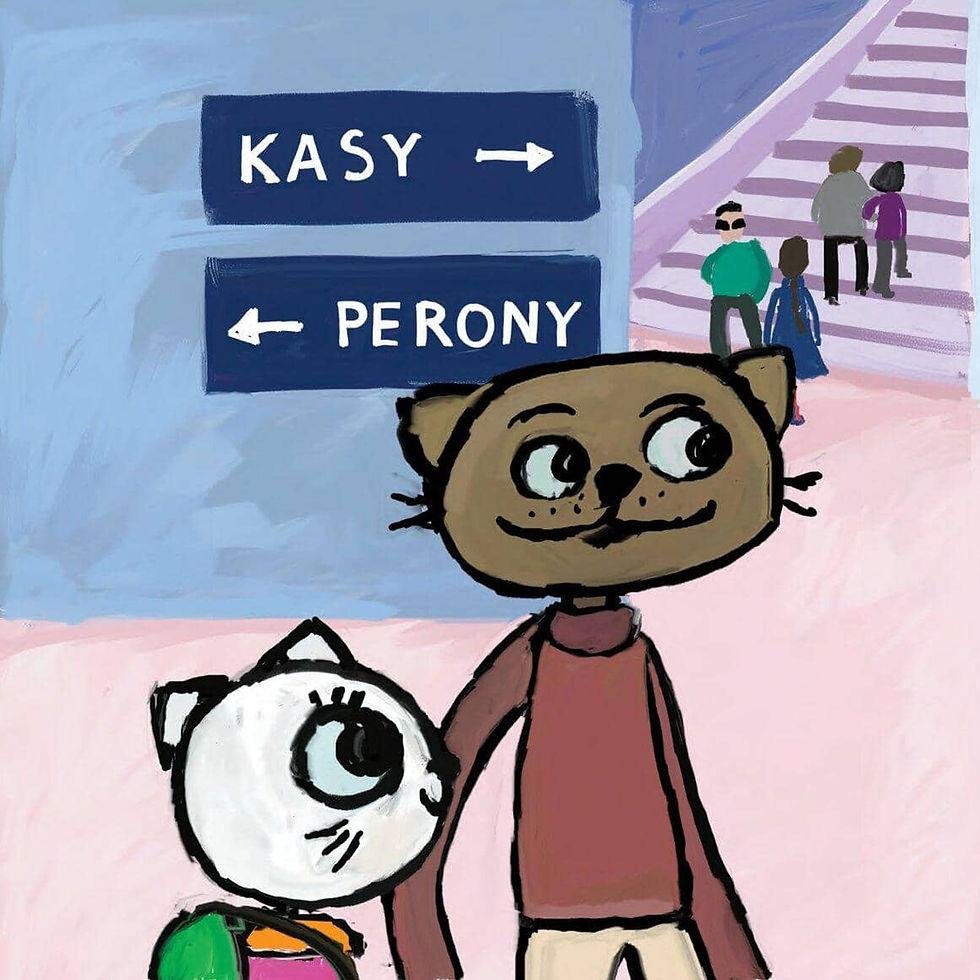 Thumbnail: Kicia Kocia traveling with her dad – Polish picture book