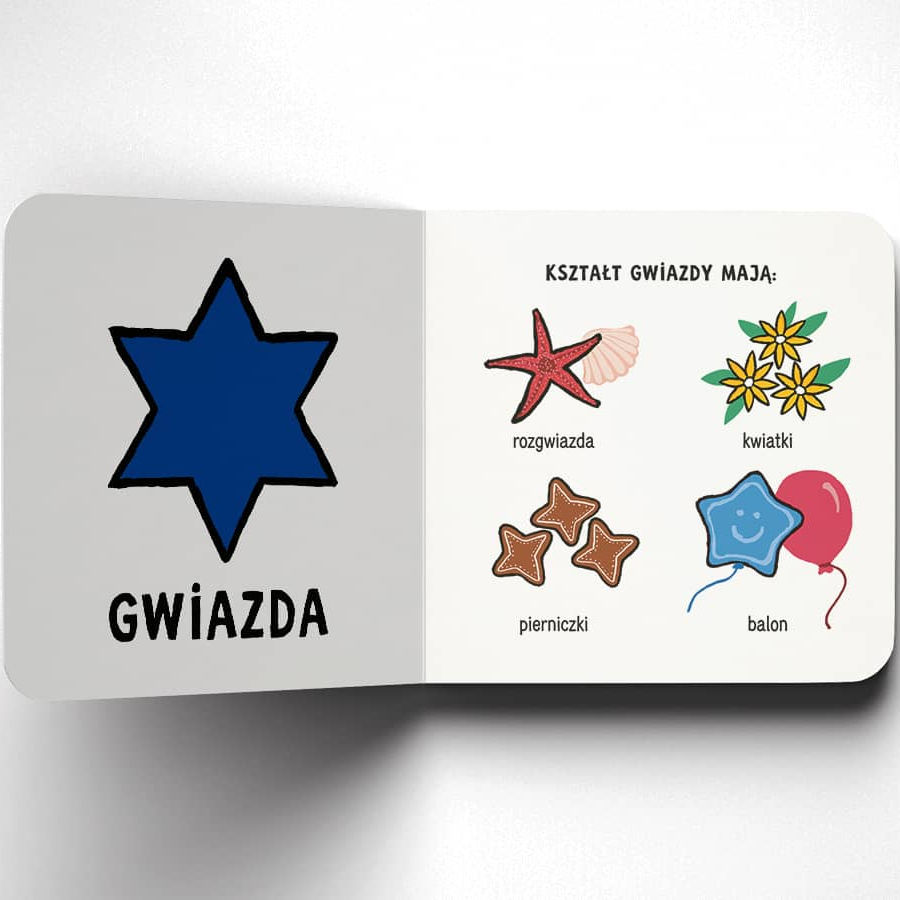 Thumbnail: Kicia Kocia Hardcover Book – Kształty (Shapes)