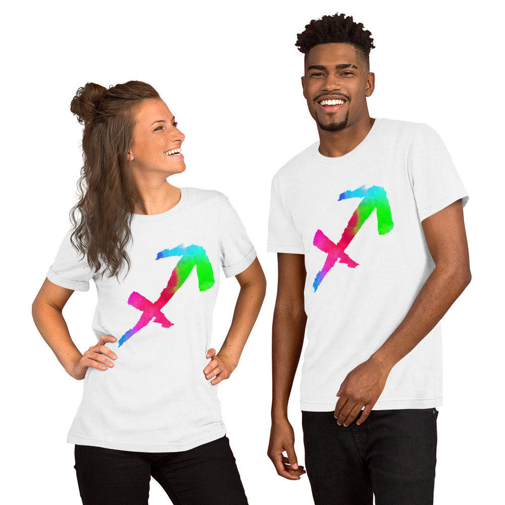 Sagittarius Zodiac Sign Neutral White T-Shirt