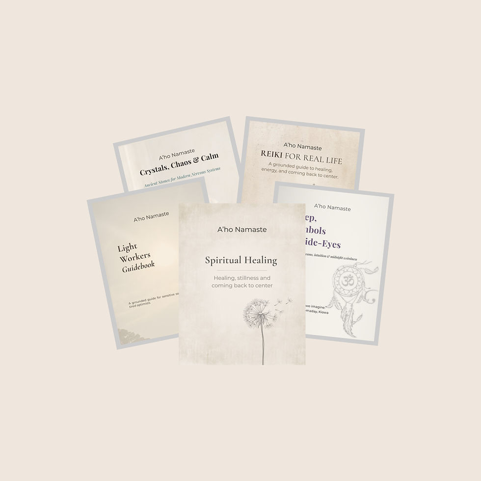 Thumbnail: Collection of spiritual wellness guidebooks including mindfulness, healing, and self-reflection ebooks