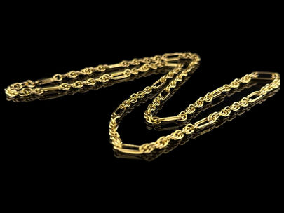 Yellow gold Figaro Rope chain