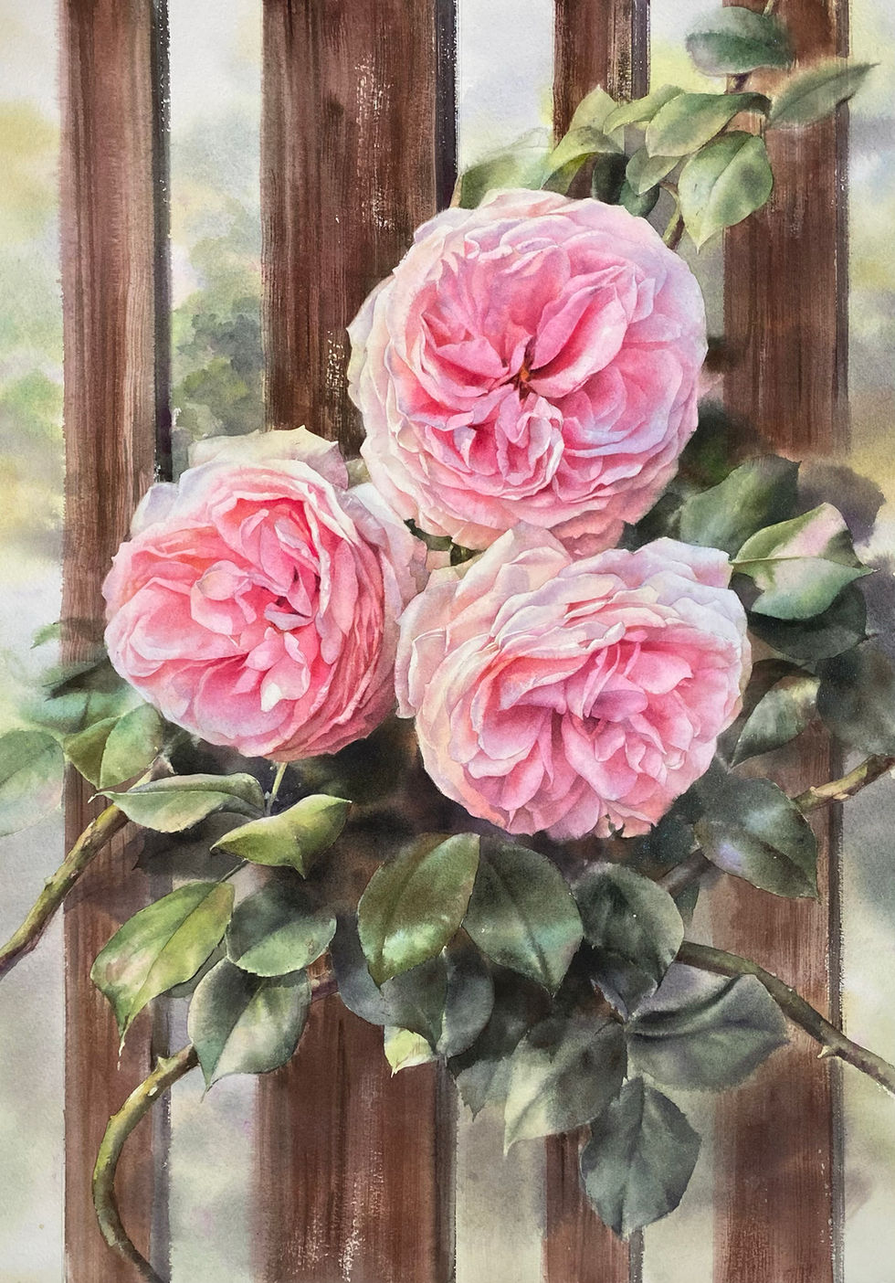 Charming rose | Watercolor