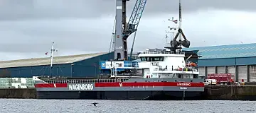 King George V Docks passed on the River Clyde during Doughnuts on the Clyde