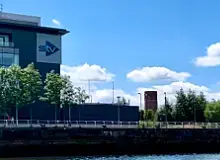 STV Studios passed on the River Clyde during Doughnuts on the Clyde