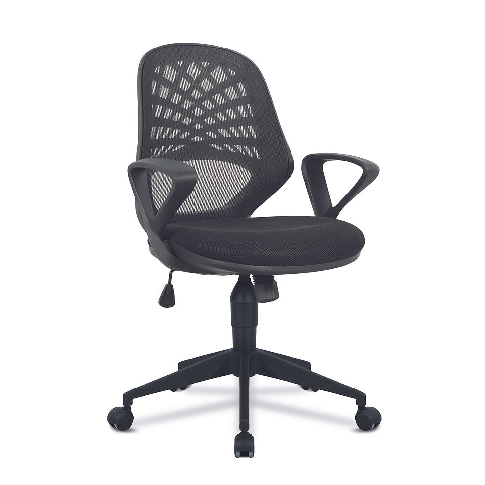 oriel black mesh office chair main view