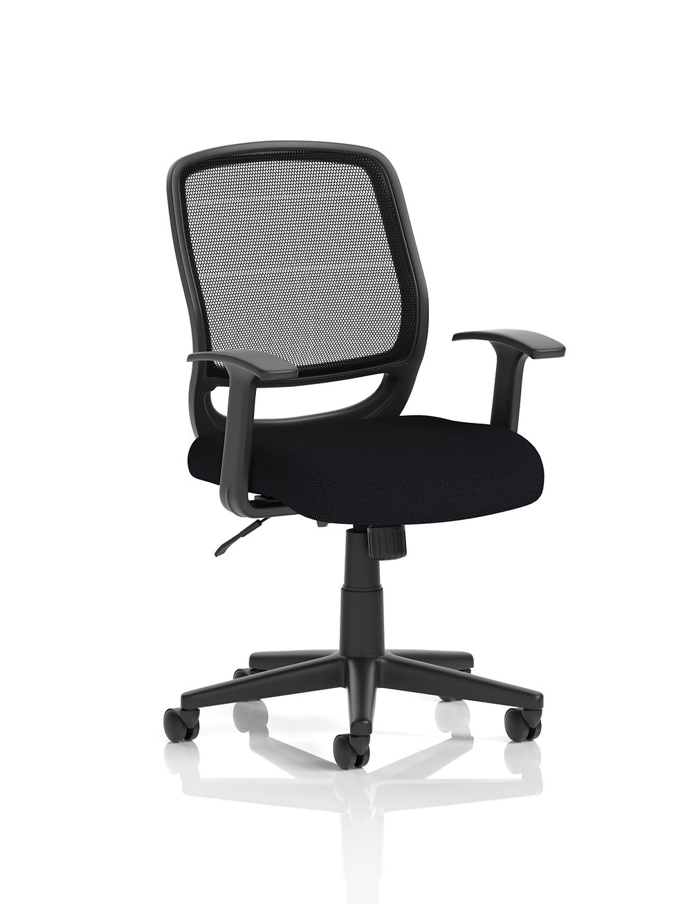 Flow Mesh Office Chair In black colour main angled view