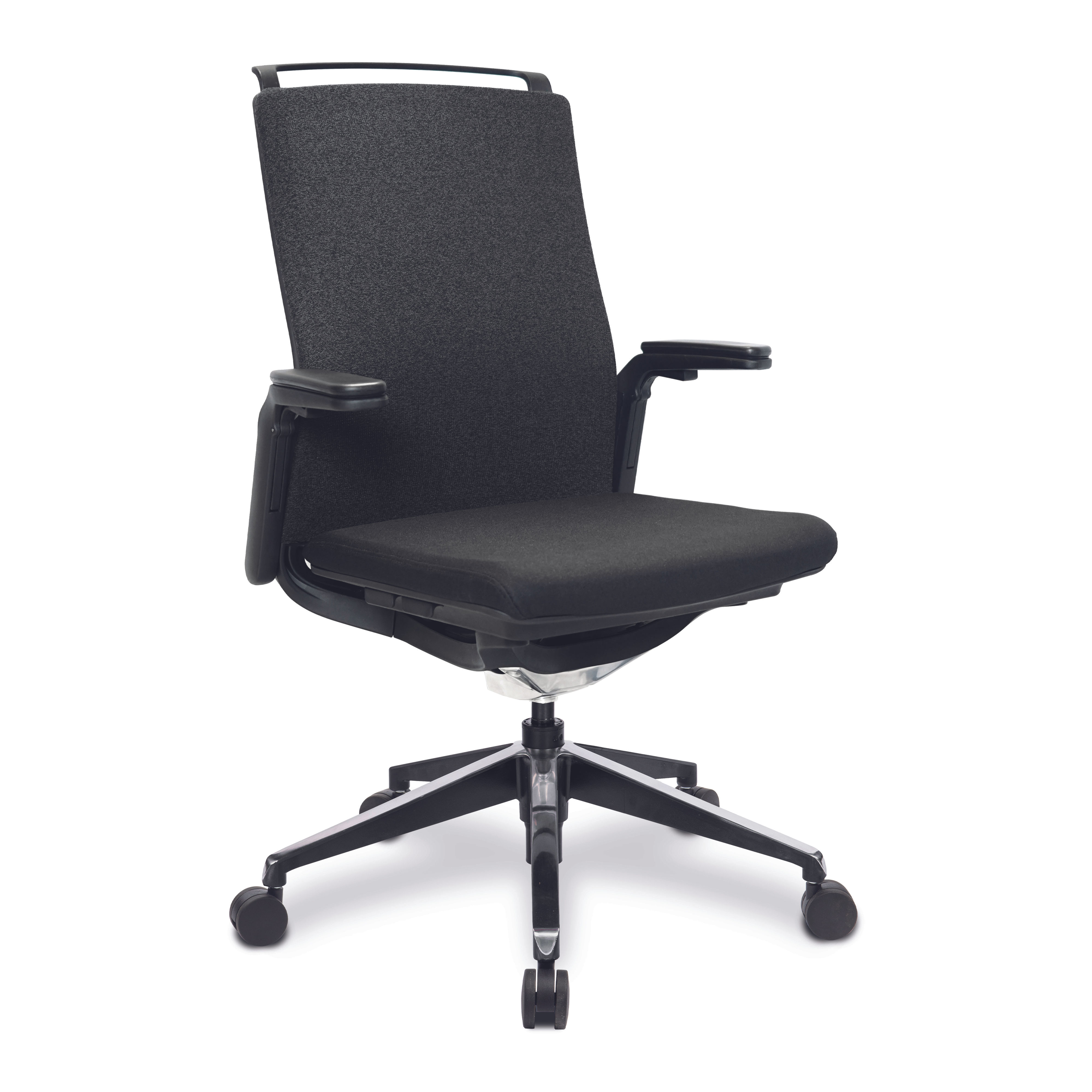 Lamas Executive Fabric Office Chair Black Colour Main View