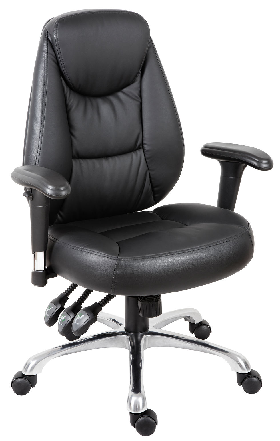 pinto black leather operator chair main view