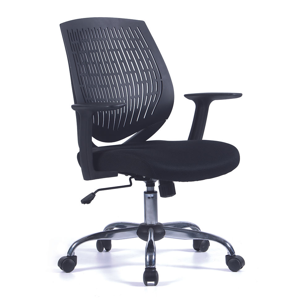 flexi mesh back office chair in black main view