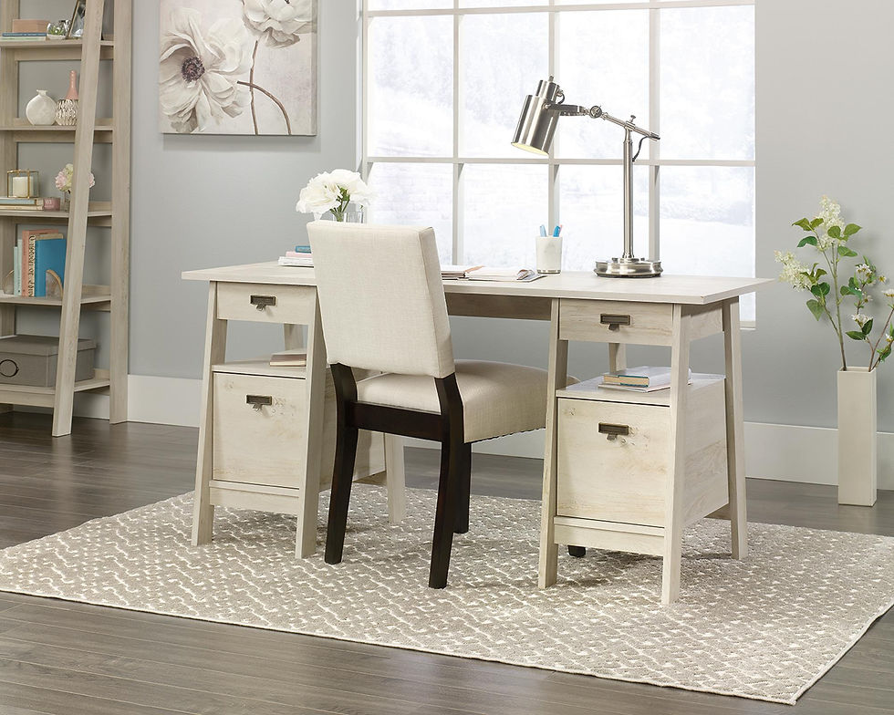 asti home office desk in chestnut colour main view