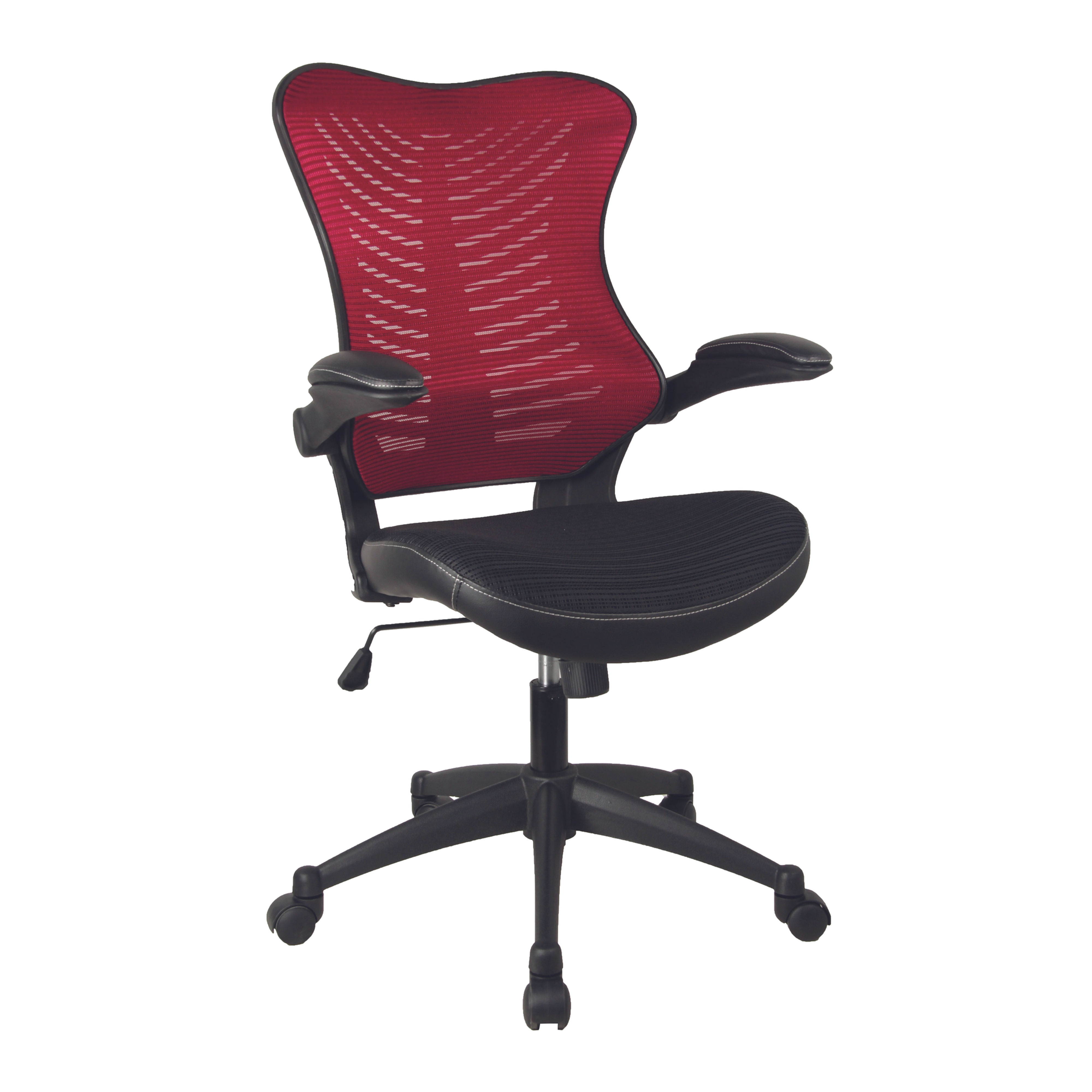 Laval mesh back office chair with red back