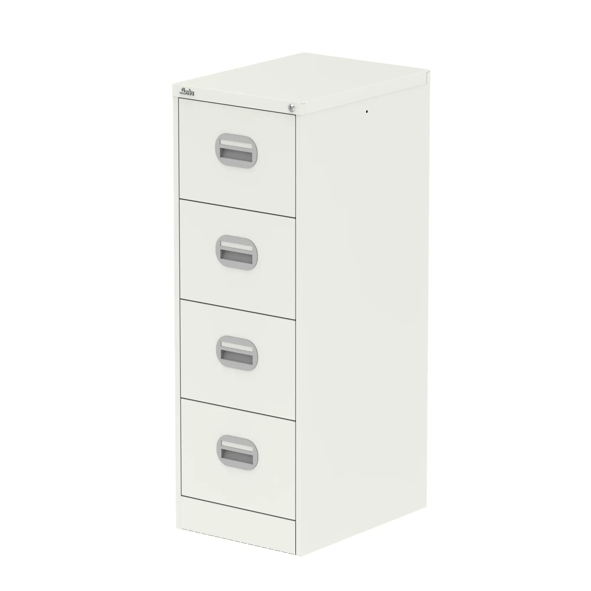 Qube 4 drawer filing cabinet in white colour