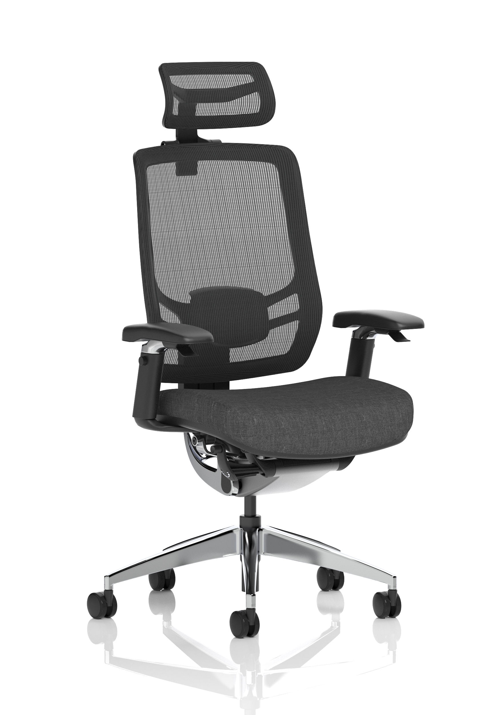 Axis High Mesh Back posture chair shown with fabric seat main view